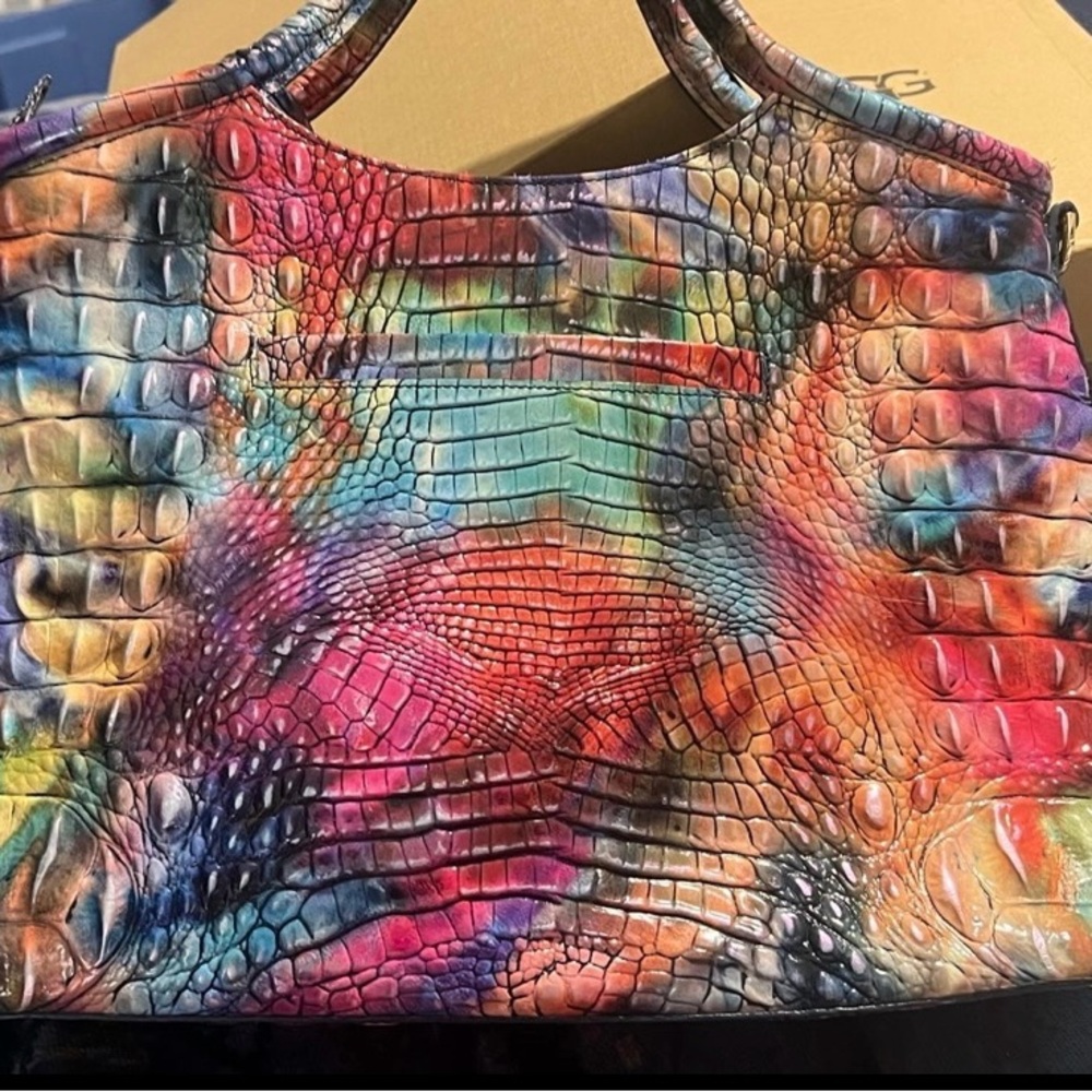 Brahmin large purse multicolor with id wallet